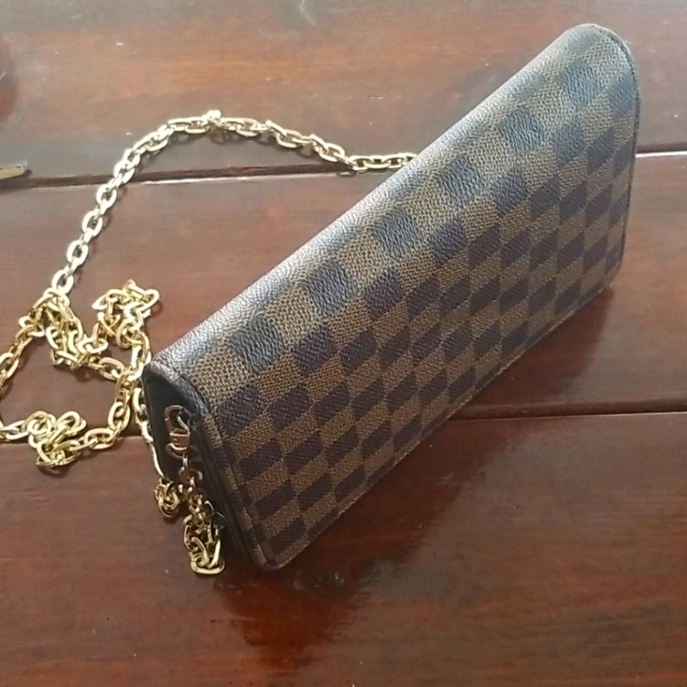 Brown check Crossbody